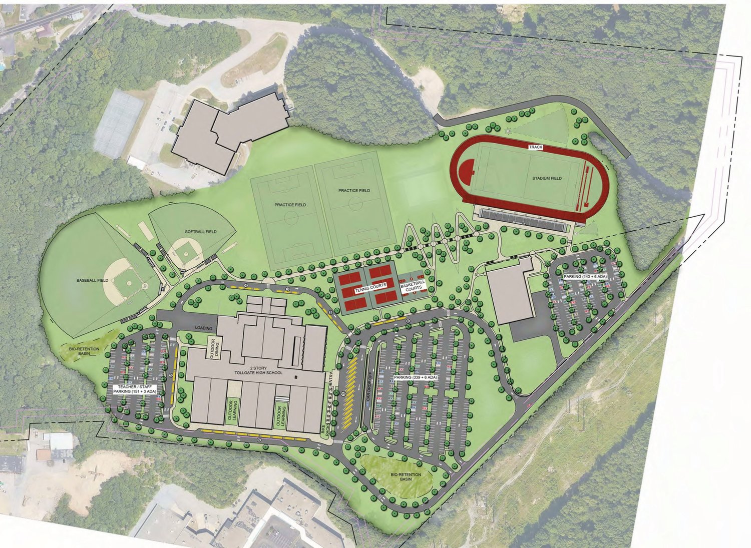 TAKE A LOOK AT TOLL GATE: A look at the projected layout of the new Toll Gate High School